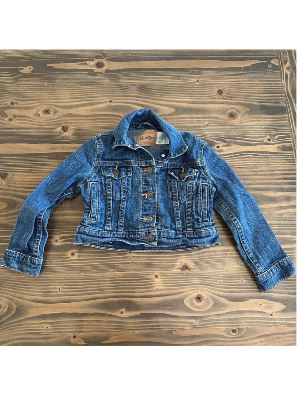 Girls Toddlers Levi Strauss Signature Denim Jean Jacket XS Classic Blue